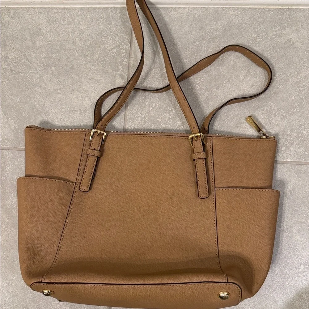 Michael Kors Beige Leather Tote - Picture 7 of 12